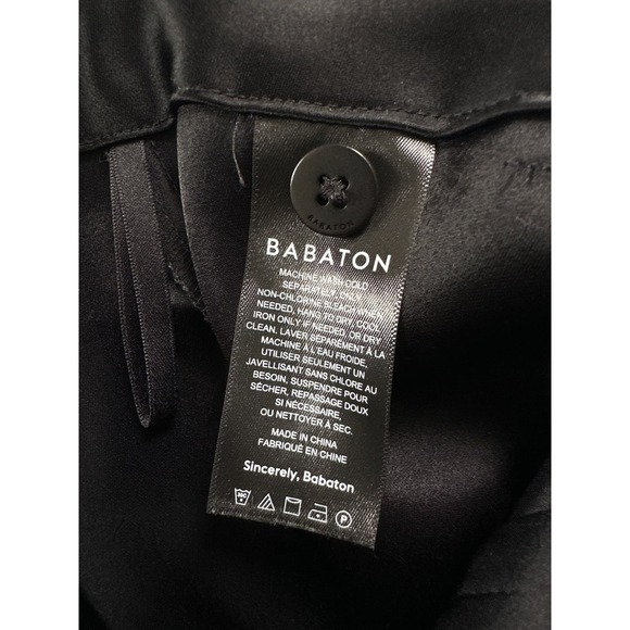 Aritzia Babaton Refined Satin Cargo Pant in Black Size 4 - Picture 11 of 16